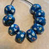 Venetian Blue Eye Beads, 9 Beads