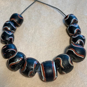 Mini Strand of Venetian "Tire" Beads