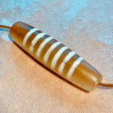 Vintage Chung Dzi Agate Bead, Peach Color
