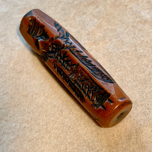 Unique Afghan Roller Bead, Resin 1930's