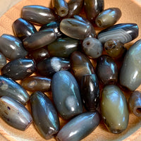 Vintage Dark Agate Beads