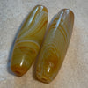Pair of Striated Carnelian Beads