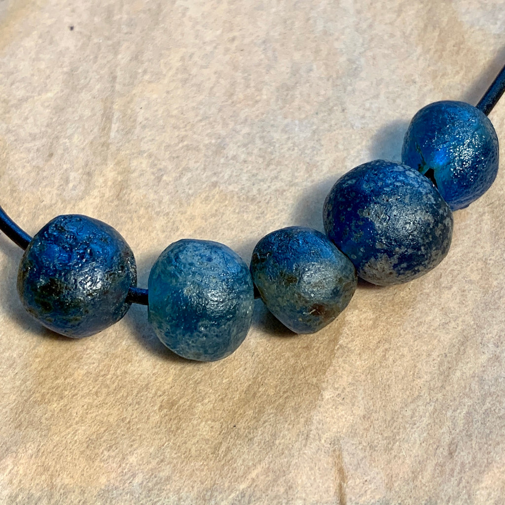 Roman Glass Blue Tube Beads (M) 8 to 18mmPurchase