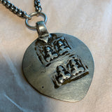 Vintage Silver Chain with 3 Large Charms