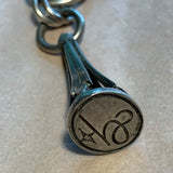 Vintage Silver Chain with 3 Large Charms
