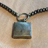 Vintage Silver Chain with 3 Large Charms