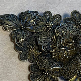Vintage Silver Floral Pin with Gold Wash