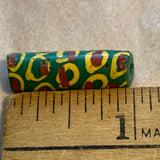Antique Green With Red & Yellow Eyes Trade Beads