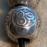 Large Thai Silver Om Beads