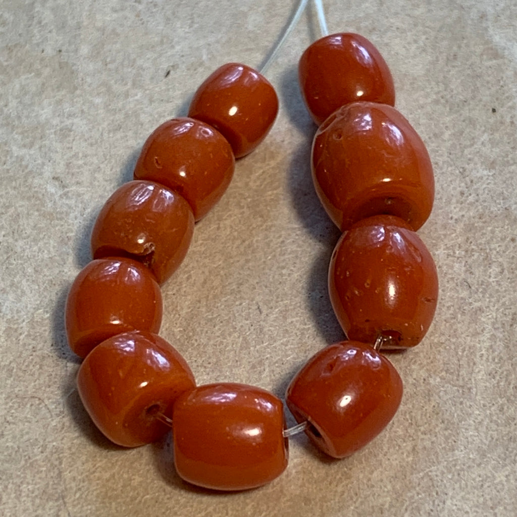 Small Strand of Antique Coral Beads, Yemen