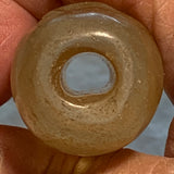 Vintage Large Light Amber Glass Bead, Deer
