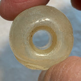 Vintage Large Light Amber Glass Bead, Bird