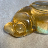 Vintage Large Light Amber Glass Bird Pendant