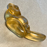 Vintage Large Light Amber Glass Bird Pendant