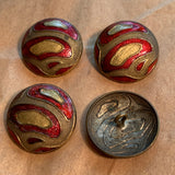 4 Large Art Nouveau Buttons