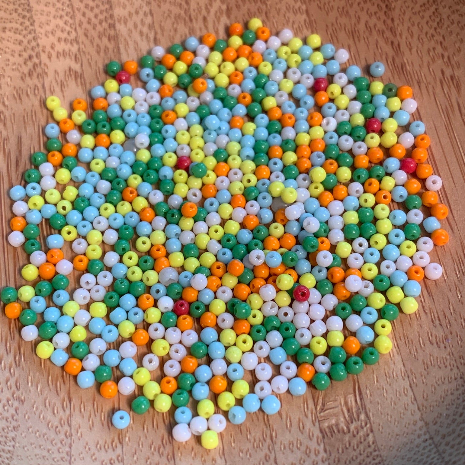 Colorful Vintage 1960's German 2mm Beads