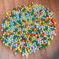 Colorful Vintage 1960's German 2mm Round Beads