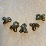 Set of 5 Nigerian Brass Tri-Dangle