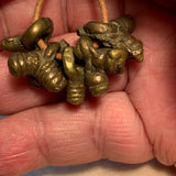 Set of 5 Nigerian Brass Tri-Dangle