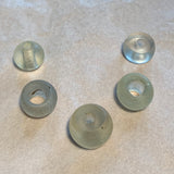 5 Antique Clear Dogon Beads