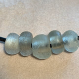 5 Antique Clear Dogon Beads