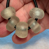 5 Antique Clear Dogon Beads