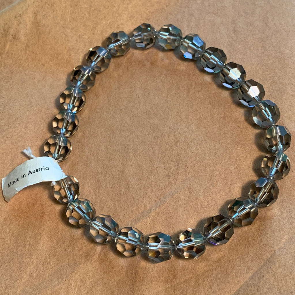 10mm Vintage Swarovski Black Diamond Beads