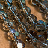 10mm Vintage Swarovski Black Diamond Beads