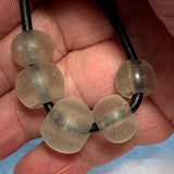 5 Antique Clear Dogon Beads
