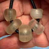 5 Antique Clear Dogon Beads