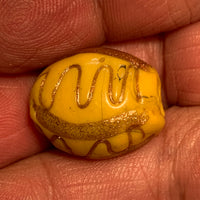Vintage Venetian Egg-Shape Beads, Yellow