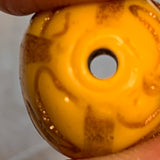 Vintage Venetian Egg-Shape Beads, Yellow