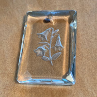 Vintage German Glass Trumpet Flowers Pendant