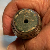 Large Green Jade Carved Bead