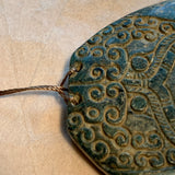 Large Green Jade Carved Pendant