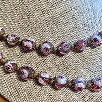 Flapper Style Mille Fiori Necklace