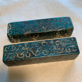 Large Green Jade Carved Rectangular Bead