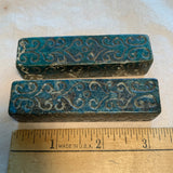 Large Green Jade Carved Rectangular Bead
