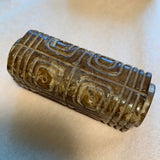 Large Brown Jade Carved Bead