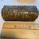 Large Brown Jade Carved Bead