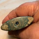 Large Green Jade Carved Bead