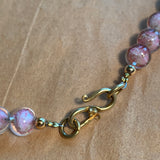 Vintage Pink Italian Wedding Cake Beads, Necklace
