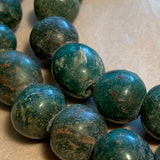 5 Antique Amazonite Stone Beads