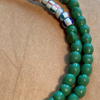 Antique Green Glass Beads, 1700's