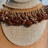 Seedpod and Raffia Necklace, Kenya