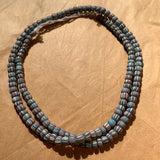 Striped Java Matte Dark Aqua Glass Beads