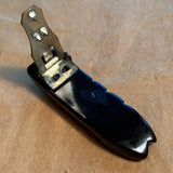 Carved Black Bakelite Lapel Clip
