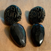 Black Bakelite Earrings