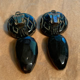 Black Bakelite Earrings