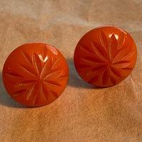 Orange Bakelite Earrings